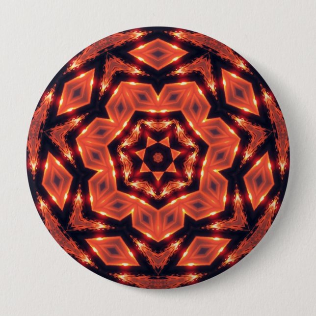 tribal-geometrik 4 inch round button (Front)