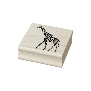 tribal giraffe art stamp