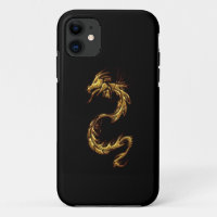 Tribal Gold Dragon Fantasy Art iPhone Case