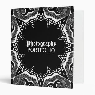 Tribal Goth Black+White Portfolio Album Classeur