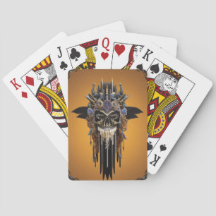 Tribal Gothic Skull  Playing Card