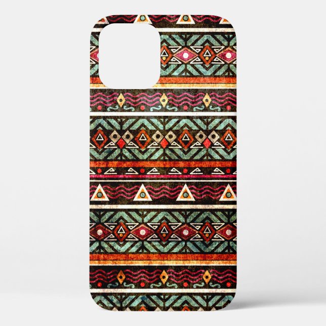 Tribal grunge ethno folk pattern in retro style Case-Mate iPhone case (Back)