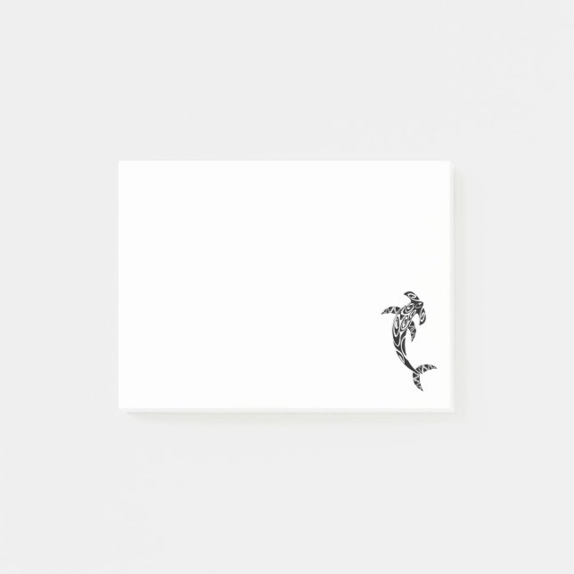 Tribal Hammerhead Shark Illustration Post-it Notes (Front)