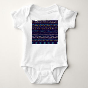 Tribal Hand-Drawn: Ethnic Seamless Pattern Baby Bodysuit