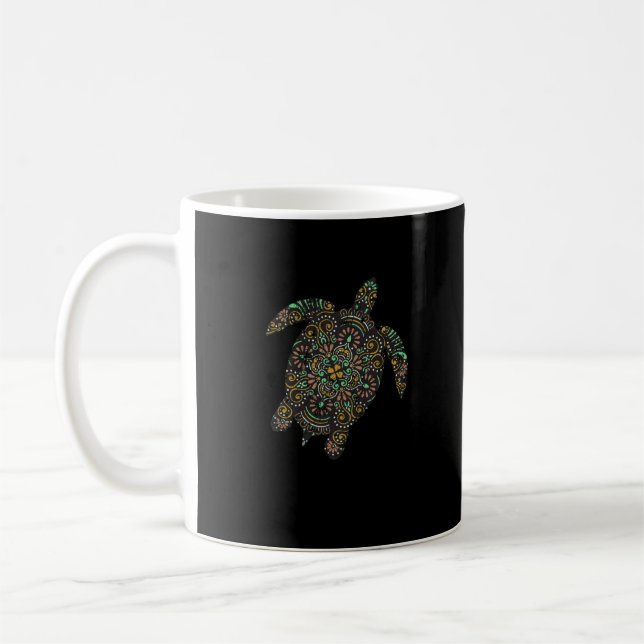 Tribal Hawaiian Sea Turtle Coffee Mug (Left)
