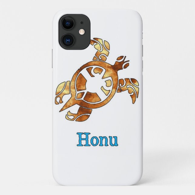 Tribal Hawaiian Sea Turtle in Gold Case-Mate iPhon Case-Mate iPhone Case (Back)