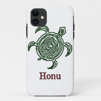 Tribal Hawaiian Sea Turtle in Green Case-Mate iPho