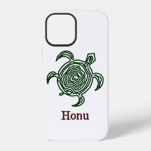 Tribal Hawaiian Sea Turtle in Green iPhone 12 Case