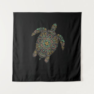 Tribal Hawaiian Sea Turtle Tapestry