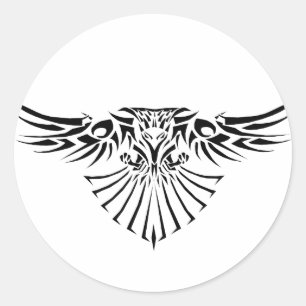 Tribal Hawk Tattoo Design Sticker