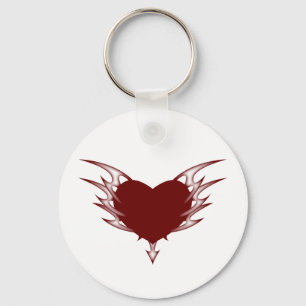 tribal heart keychain