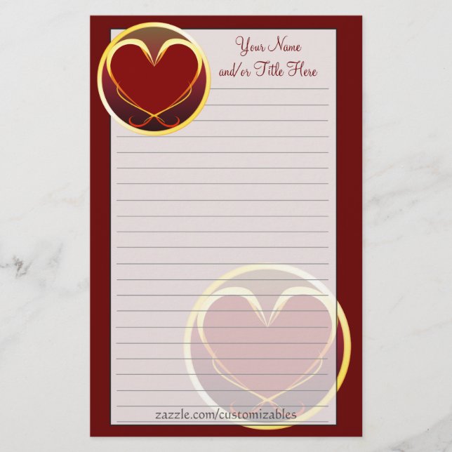 Tribal Heart Stationery (Front)