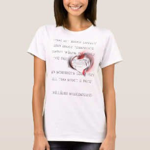 Tribal Heart with Shakespeare's sonnet 18 T-Shirt