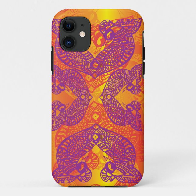 Tribal Henna Bird Tattoo Case-Mate iPhone Case (Back)