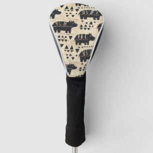 Tribal Hippo Safari Pattern Golf Head Cover