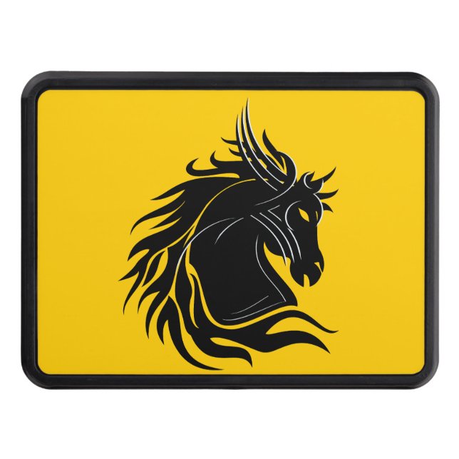 Tribal Horse Head Trailer Hitch Cover (Front)