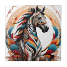Tribal horse spirit logo