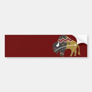 Tribal Indian Buffalo Bumper Sticker