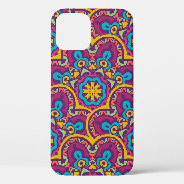 Tribal indian ethnic seamless mandalas repeat desi Case-Mate iPhone case (Back)