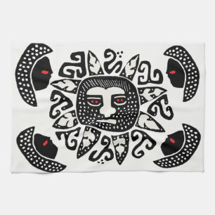 Tribal Indian Sun Spirit Kitchen Towel