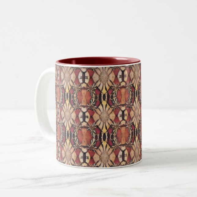 Tribal Inspired  Two-Tone Coffee Mug (Front Left)