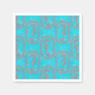 Tribal Island Seahorse Napkin