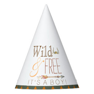 Tribal Its a Boy Baby Shower Party Hat