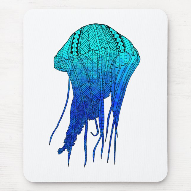 Tribal Jellyfish Mouse Pad (Front)