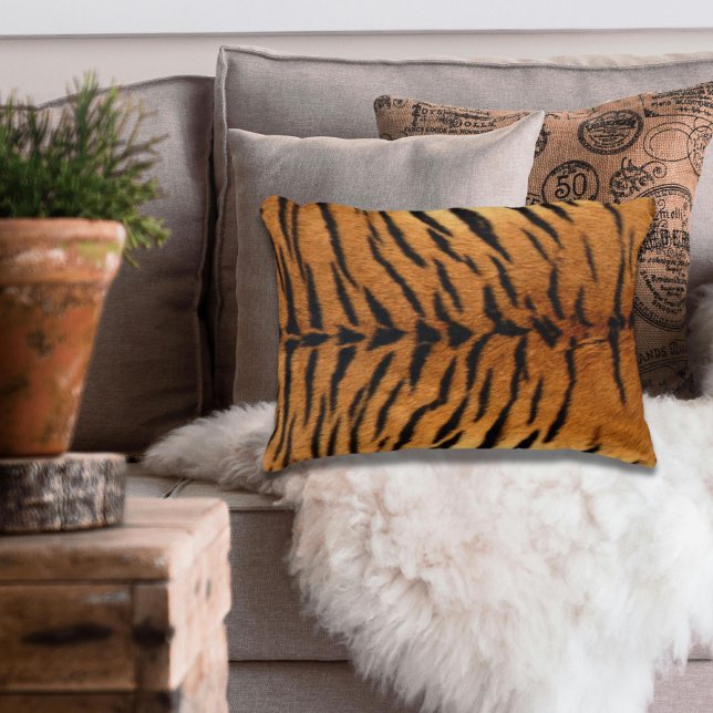 Tribal jungle animal fur Tiger Print Accent Pillow (Creator Uploaded)