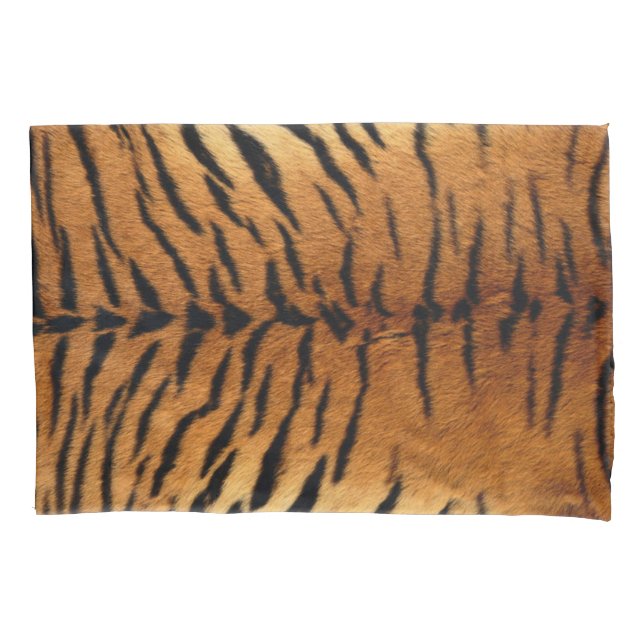 Tribal jungle animal fur Tiger Print Pillowcase (Front-Left)