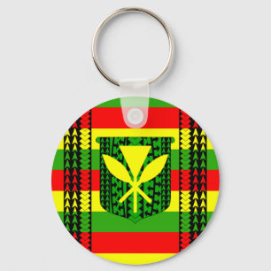 Tribal Kanaka Maoli Flag Keychain