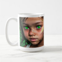 Tribal Kids | Futuristic Girl Glowing Green Eyes