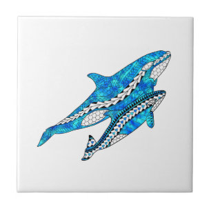 Tribal Killer Whales Tile