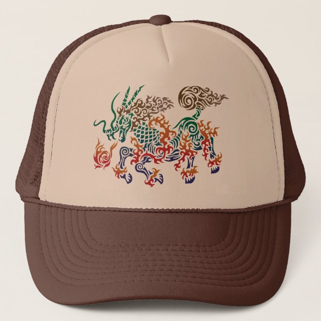tribal kirin trucker hat (Front)