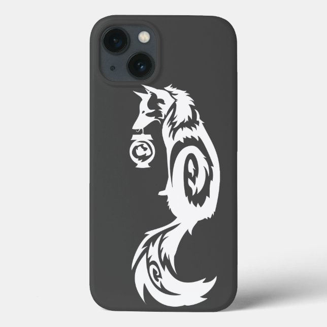 Tribal Kitsune Fox with Spirit Lantern Case-Mate iPhone Case (Back)