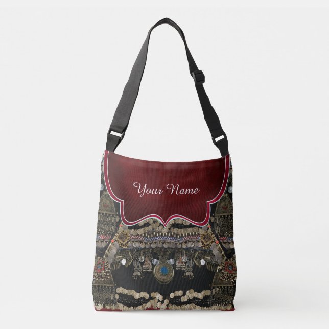 Tribal Kuchi Belly Dance Customized Crossbody Bag (Front)