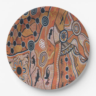 Tribal Land Earth Paper Plates 9"