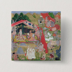 Tribal Leaders Meeting Hermits 2 Inch Square Button