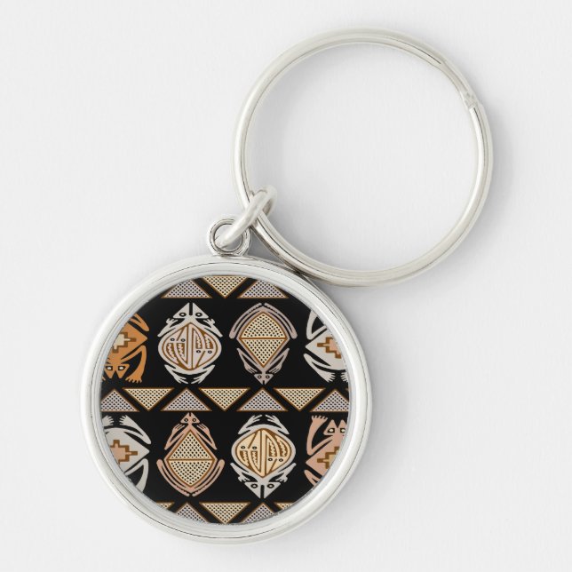 Tribal Leap Frogs Keychain (Front)
