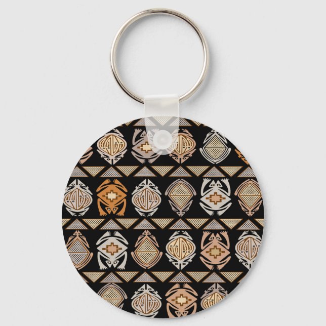 Tribal Leap Frogs Keychain (Front)