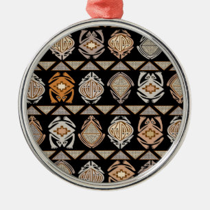 Tribal Leap Frogs Metal Ornament