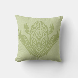 Tribal Leopard Frog Throw Pillow