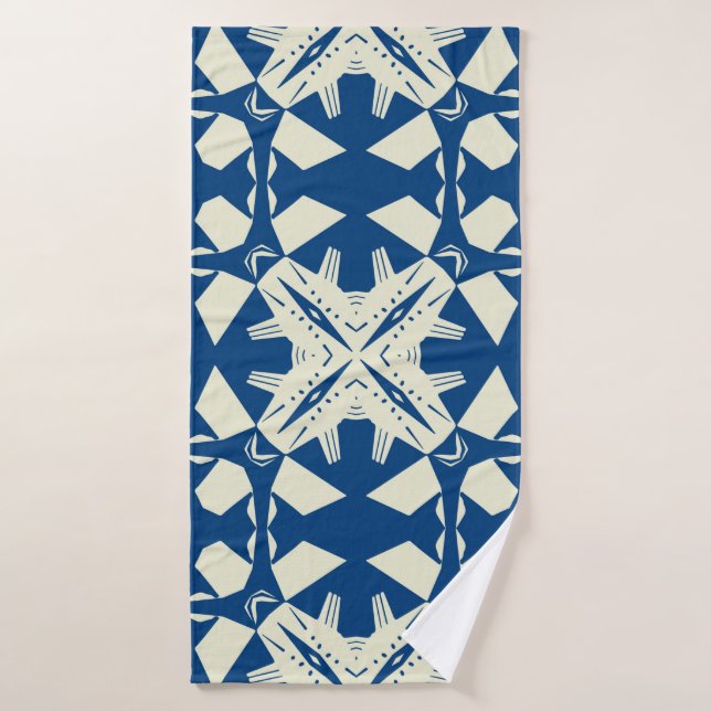Tribal like asian feel seamless pattern, abstract  bath towel (Bath Towel)