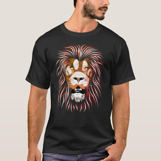Tribal Lion Face T-Shirt (Front)