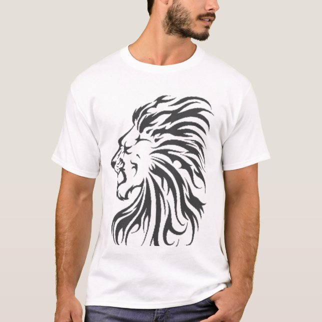 tribal lion-head t-shirt (Front)