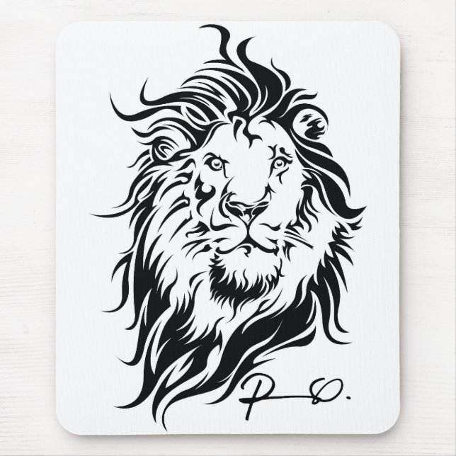 Tribal Lion Mouse Pad (Front)