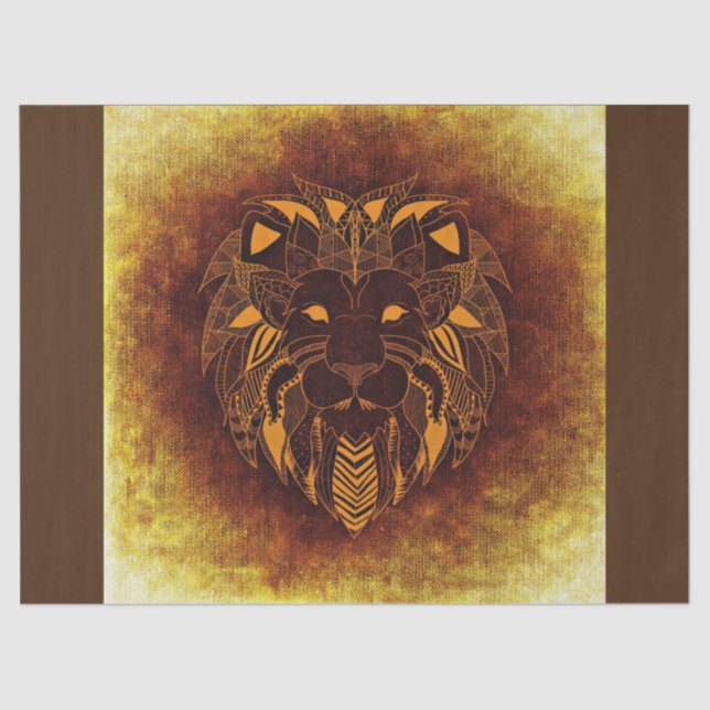 tribal lion tissue paper (Front)