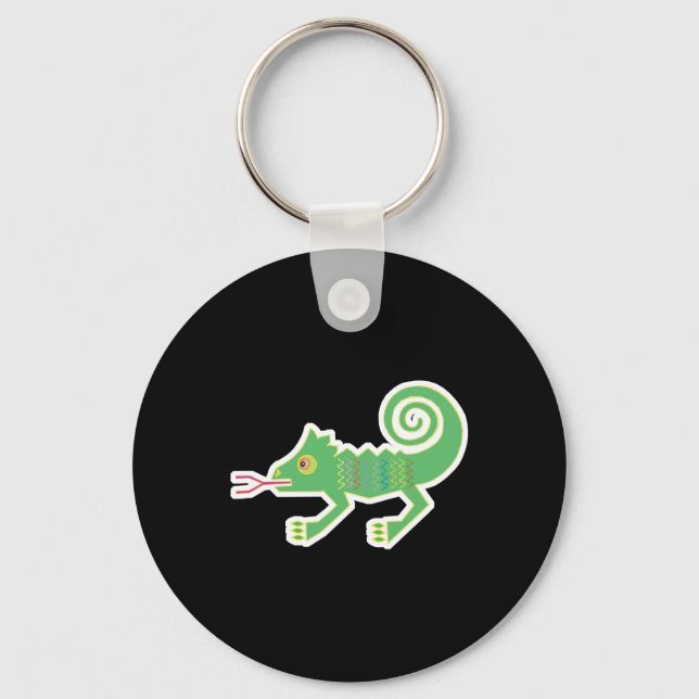 tribal lizard design keychain (Front)