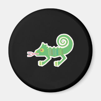 tribal lizard design magnet
