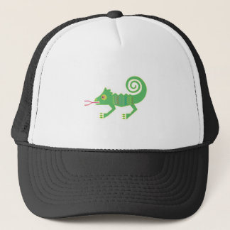 tribal lizard design trucker hat
